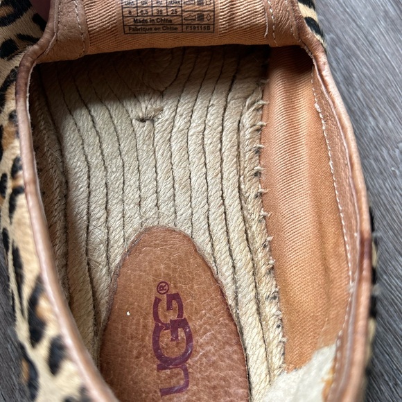 Women's Ugg SANDRINNE CALF HAIR LEOPARD LOAFER - Picture 6 of 13